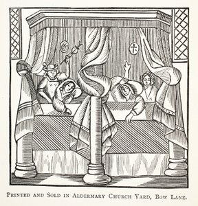 Sonhos e Moles, ilustração de Chap-livros do século XVIII por John Ashton, pub. 1882 de English School