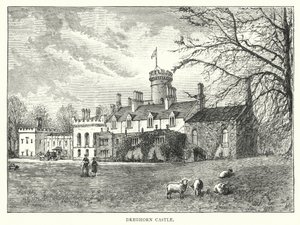 Castelo de Dreghorn (gravura) de English School