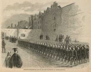 Perfurando os meninos Bluecoat de English School
