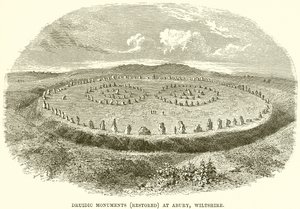 Monumentos Druídicos (restaurados) em Abury, Wiltshire de English School
