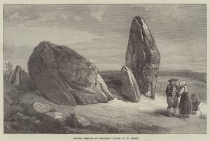 Restos Druídicos da Bretanha, Pedras de São Barbe (gravura) de English School