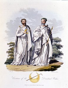 Druidas - em "Celtas e Godos, costumes dos habitantes das Ilhas Britânicas do início do século VI e das nações góticas da costa ocidental do Báltico", por S.R. Meyrick e Ch. Smith de English School