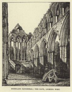 Catedral de Dunblane, a nave, olhando para o oeste de English School