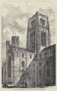 Catedral de Durham, a Torre Central Restaurada (gravura) de English School