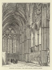 Catedral de Durham, os Nove Altares, olhando para o norte de English School