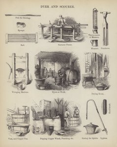 Tintureiro e esfregão (gravura) de English School