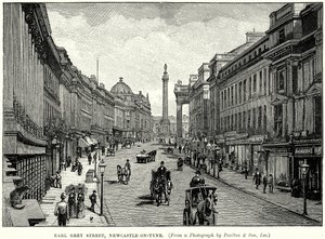 Earl Grey Street, Newcastle-on-Tyne (gravura) de English School