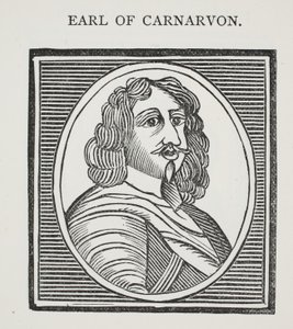 Conde de Carnarvon, ilustração dos Chap-livros do século XVIII por John Ashton, bar. 1882