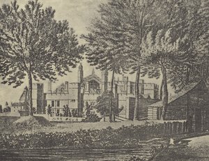 Vista Leste do Colégio, 1746 (gravura) de English School