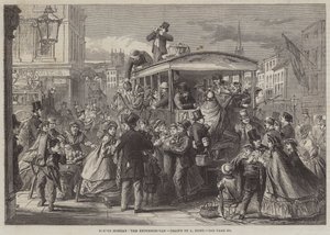 Segunda-feira de Páscoa, a Excursion-Van (gravura) de English School