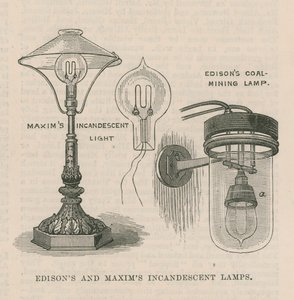 Edison e Maxims Lâmpadas incandescentes de English School