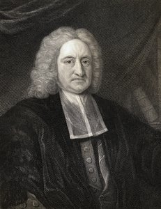 Edmond Halley (1656-1742) da Gallery of Portraits, publicado em 1833 de English School