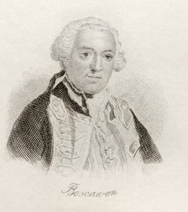 Edward Boscawen, do &39;Crabb&39;s Historical Dictionary&39;, publicado em 1825 de English School