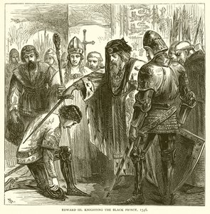 Eduardo III, cavaleiro do Príncipe Negro, 1546 de English School