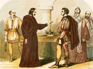 Eduardo II renunciando sua realeza de English School