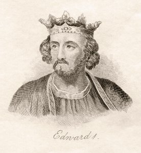 Edward I, do &39;Crabb&39;s Historical Dictionary&39;, publicado em 1825 de English School