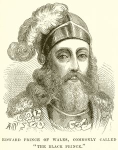 Edward Príncipe de Gales, comumente chamado de Príncipe Negro de English School