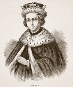 Edward V, ilustração da história ilustrada de Cassells da Inglaterra (foto sépia) de English School
