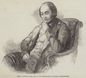 Edwin Chadwick, Esquire, um dos Comissários do Sanatório Metropolitano (gravura) de English School