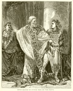 Edwin arrastado por Dunstan de sua esposa Elgiva de English School