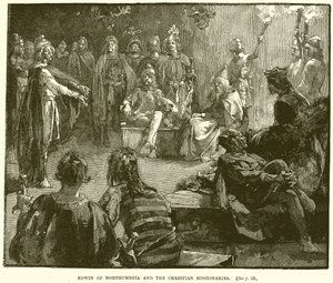 Edwin de Northumbria e os missionários cristãos de English School