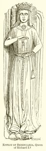 Efígie de Berengária, rainha de Ricardo I de English School