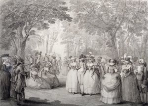 Figuras elegantes em Vauxhall Gardens de English School