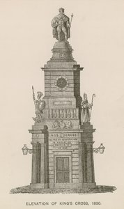Elevação de Kings Cross, Londres, 1830 de English School