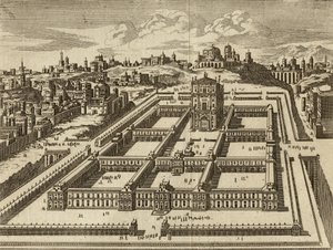 Elevação do Templo de Jerusalém como construído por Herodes de English School