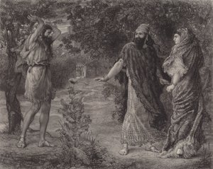 Elijah denuncia Ahab (gravura) de English School
