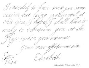 Elisabeth, (dois: Chas eu) de English School