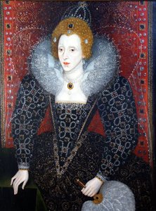 Isabel I (1533-1603), c.1590 (óleo sobre painel) de English School