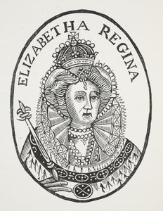 Elizabeth Regina, ilustração dos Chap-livros do século XVIII por John Ashton, bar. 1882 de English School