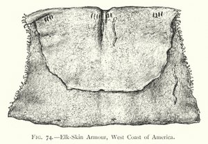 Armadura Elk-Skin, Costa Oeste da América (litho) de English School