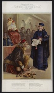 Ellen Terry como Portia em O Mercador de Veneza de English School