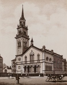 Igreja de Elmwood (litho) de English School