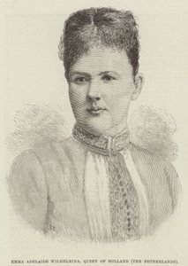 Emma Adelaide Wilhelmina, Rainha da Holanda, Holanda (gravura) de English School