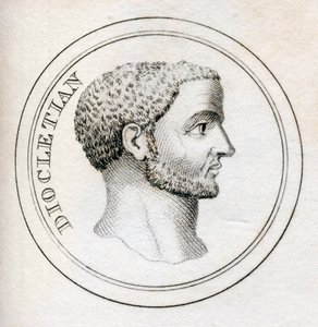 Imperador Diocleciano, do "Dicionário Histórico de Crabb", publicado em 1825 (lito) de English School