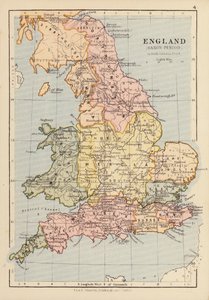 Inglaterra, Período Saxónico (litografia a cores) de English School