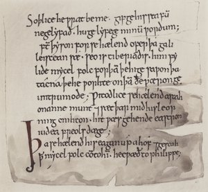 Inglês, anglo-saxónico (litografia) de English School