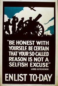 Alistar-se ao dia Recrutamento Poster, 1914-18
