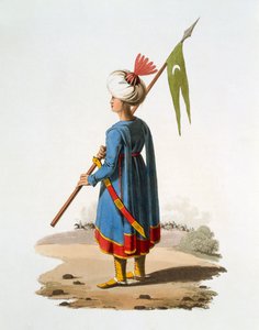Alferes Portador do Spahis, 1818 (aquatinta colorida) de English School