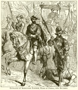 Entrada de Alexander Farnese, Duque de Parma, em Bruxelas de English School