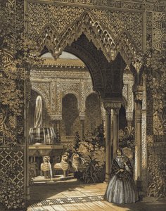 Entrada, para, a, corte, de, leões, a, alhambra, corte, palácio cristal, sydenham, londres de English School
