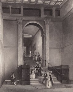 Entrada para a National Gallery, Londres (gravura) de English School