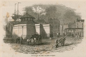 Entrada, para, thames, túnel de English School