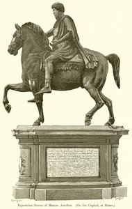 Estátua Equestre de Marco Aurélio. (No Capitólio, em Roma) de English School
