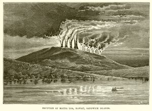 Erupção de Mauna Loa, Havaí, Sandwich Islands de English School