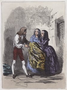 Escape of the Earl of Nithsdale (gravura colorida) de English School