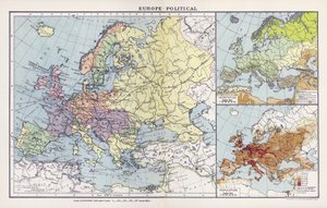 Europa, política (litografia a cores) de English School